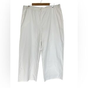 EILEEN FISHER White Cotton Pants Size 1X